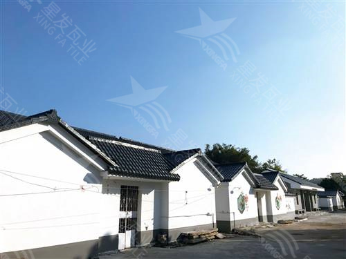 廈門仿古樹脂瓦一體屋檐裝飾塑料瓦片 古建筑門樓圍墻瓦中式門頭仿古瓦 星發牌定制