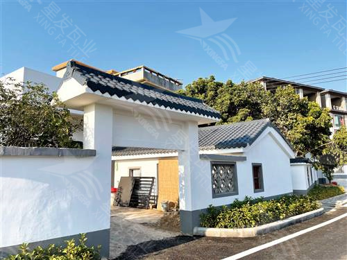 廈門合成ASA樹脂瓦工廠批發價 四合院涼亭仿古別墅瓦 耐酸堿不易腐蝕耐抗沖擊塑膠瓦
